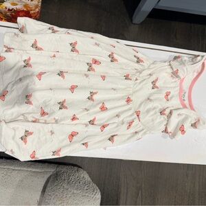 Kyte BABY White and Pink Butterfly Dress